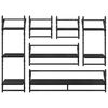 vidaXL Ensemble d'&eacute;tag&egrave;res murales 6 pcs Ch&ecirc;ne noir 100 x 25 x 30 cm