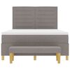 vidaXL Lit &agrave; ressorts avec matelas Taupe 140 x 200 cm tissu