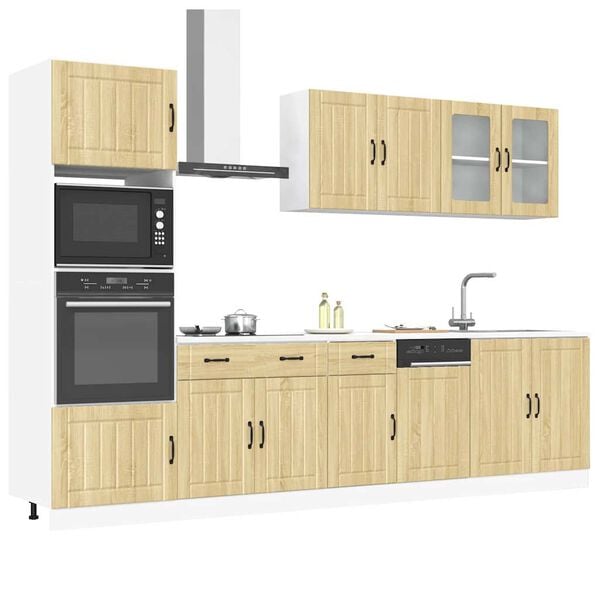 vidaXL Ensemble de 7 meubles de cuisine "Lucca" en ch&ecirc;ne Sonoma