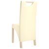 vidaXL Chaises &agrave; manger lot de 2 cr&egrave;me similicuir