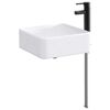 vidaXL Lavabo de salle de bain avec robinet et &eacute;vacuation Noir Mat