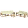 vidaXL Ensemble de canap&eacute;s d'ext&eacute;rieur 9 pc Blanc et cr&egrave;me