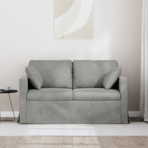 vidaXL Canap&eacute; Gris clair