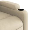 vidaXL Fauteuil inclinable de massage cr&egrave;me tissu
