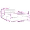 vidaXL Lit ottoman avec matelas cr&egrave;me 140x190 cm tissu