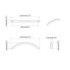vidaXL Poign&eacute;e 2 pcs Argent&eacute; 107 x 3.6 x 23 mm Acier inoxydable