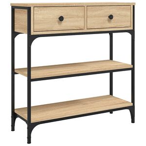 vidaXL Table console ch&ecirc;ne sonoma 72,5x25x75 cm bois d'ing&eacute;nierie