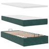 vidaXL Cadre de lit ottoman avec matelas vert fonc&eacute; 80x200 cm velours