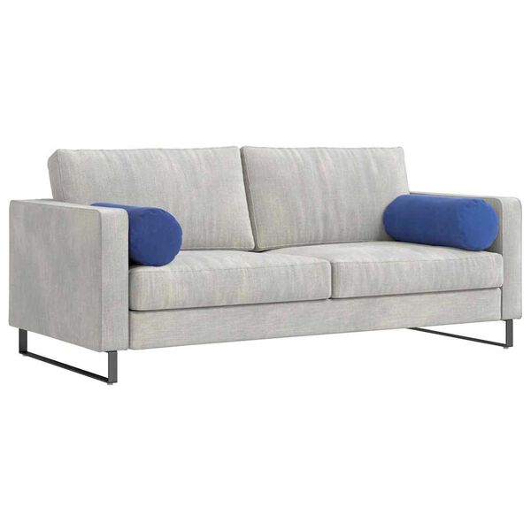 vidaXL Coussins d'accent 2 pcs Bleu police &Oslash; 25 x 70 cm