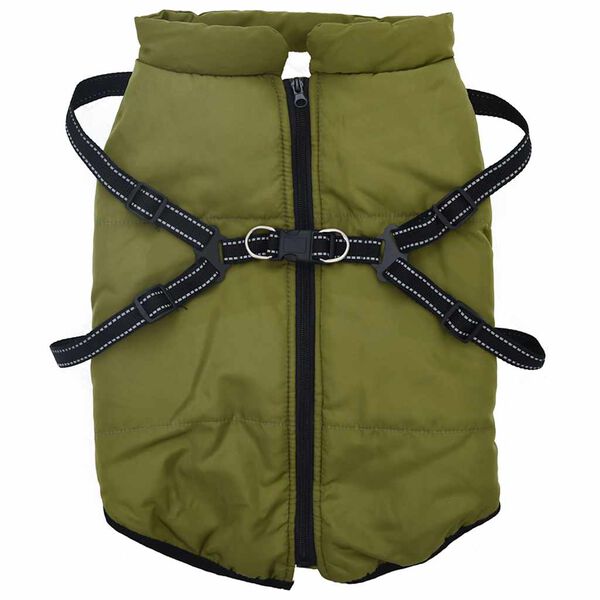 vidaXL Manteau pour chiens avec harnais imperm&eacute;able r&eacute;fl&eacute;chissant L48