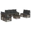 vidaXL Ensemble de canap&eacute; de jardin 8 pc Gris polyrotin