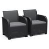 Keter Chaises de jardin Rosalie lot de 2 Graphite