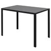 vidaXL Ensemble de table &agrave; manger sept pi&egrave;ces noir et blanc