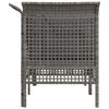 vidaXL Canap&eacute;s d'angle de jardin et coussins 2 pcs gris r&eacute;sine tress&eacute;e