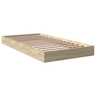 vidaXL Cadre de lit sans matelas chêne sonoma 100x200 cm