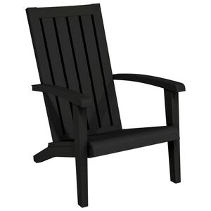 vidaXL Chaise de jardin Adirondack noir polypropyl&egrave;ne