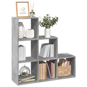 vidaXL &Eacute;tag&egrave;re s&eacute;paratrice de pi&egrave;ce &agrave; 3 niveaux gris b&eacute;ton 99x29x99 cm