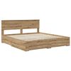 vidaXL Cadre de lit Ch&ecirc;ne artisanal 180 x 200 cm Bois d'ing&eacute;nierie