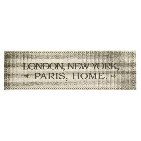 vidaXL Tapis de cuisine lavable imprim&eacute; Home capitales 45x150 cm