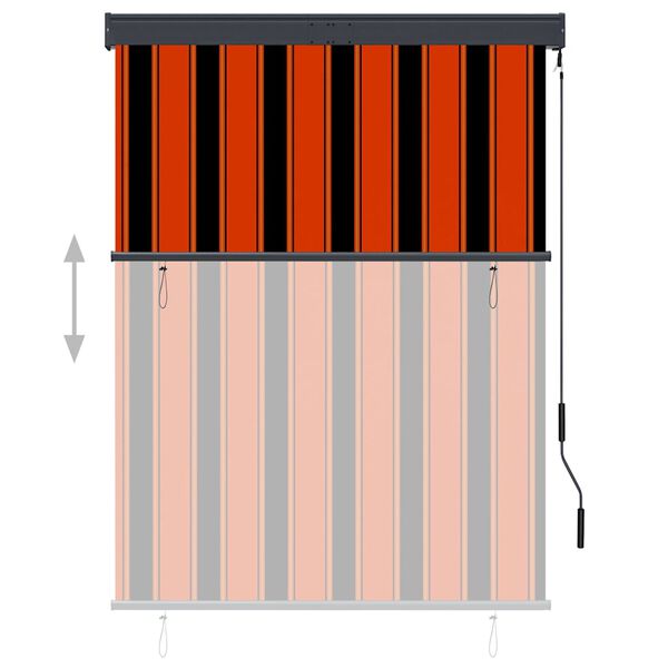 vidaXL Store roulant d'ext&eacute;rieur 120x250 cm Orange et marron