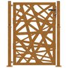 vidaXL Portail de jardin 100x125 cm en acier patin&eacute;, design l&eacute;ger