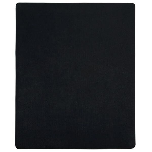 vidaXL Draps-housses Jersey 2 pcs Noir 90x200 cm Coton