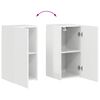 vidaXL Ensemble de meuble TV mural Montage mural 4 pcs Blanc brillant
