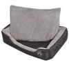 vidaXL Lit pour chiens avec coussin rembourr&eacute; Taille M Noir