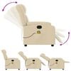 vidaXL Fauteuil de massage inclinable crème tissu