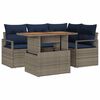 vidaXL Ensemble de salle &agrave; manger pour jardin 5 pcs Gris et marine