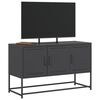 vidaXL Meuble TV noir 100,5x39x60,5 cm acier