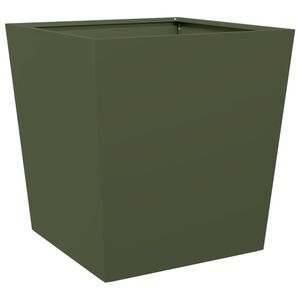 vidaXL Jardini&egrave;re vert olive 50x50x50 cm acier