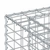 vidaXL Lit sur&eacute;lev&eacute; gabion Argent&eacute; 50 x 50 x 150 cm Acier galvanis&eacute;