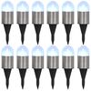 vidaXL Lampe solaire au sol 12 pcs Lumi&egrave;res LED blanches
