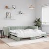 vidaXL Lit de jour avec gigogne sans matelas gris clair 100x200 cm