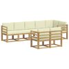 vidaXL Ensemble de canap&eacute;s d'ext&eacute;rieur 8 pc Blanc et cr&egrave;me Polyester