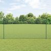 vidaXL Cl&ocirc;ture avec poteau Vert 1,5 x 10 m Acier et PVC