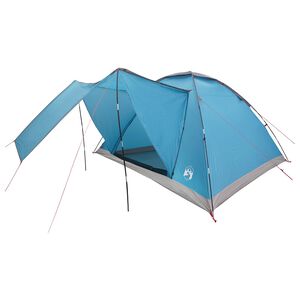 vidaXL Tente de camping 6 personne Bleu Polyester et Acier
