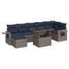 vidaXL Salon de jardin avec coussins 8 pcs gris r&eacute;sine tress&eacute;e acacia