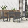 vidaXL Ensemble &agrave; manger de jardin 5 pcs gris bois massif de pin