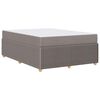 vidaXL Cadre de lit avec matelas avec matelas Taupe 160 x 200 cm tissu