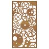 vidaXL D&eacute;coration murale jardin 105x55 cm design de roue dent&eacute;e