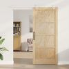 vidaXL Porte coulissante Marron 93 x 211 cm Pin massif