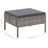 vidaXL Salon de jardin 8 pcs avec coussins r&eacute;sine tress&eacute;e gris