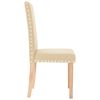 vidaXL Chaises &agrave; manger lot de 4 cr&egrave;me tissu