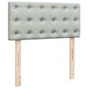 vidaXL Sommier &agrave; lattes de lit et matelas Gris clair 80x200 cm Velours
