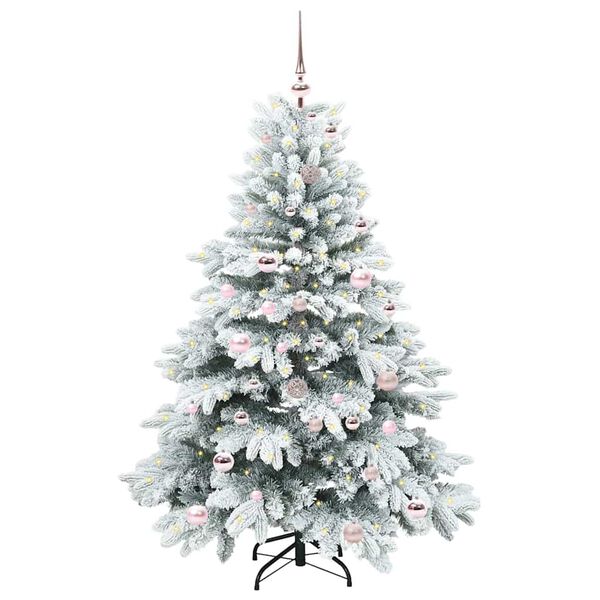 vidaXL Sapin de No&euml;l artificiel avec 150 LED Blanc 150 cm PE et PVC