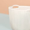 Curver Panier de rangement Knit Rond L 30 L Blanc cr&egrave;me
