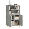 vidaXL Buffet haut Gris b&eacute;ton 60x36x110 cm Bois d'ing&eacute;nierie