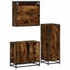 vidaXL Ensemble de meubles de salle de bain 3 pcs Ch&ecirc;ne fum&eacute;